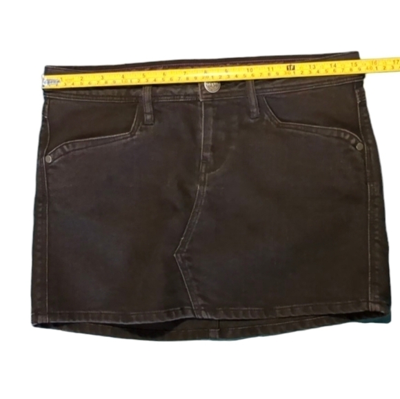 LEVI'S Lady Style Black Denim Skirt Rhinestones Size W27 - Picture 3 of 16